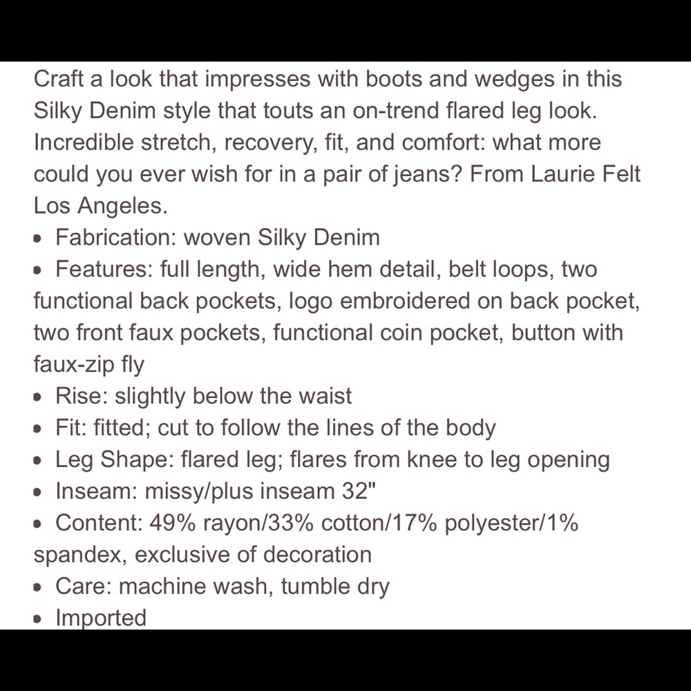 NEW LAURIE FELT JEANS - Picture 8 of 9